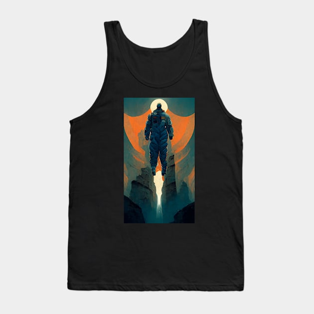 Astro Canyon Retro Vintage Sci Fi Design Tank Top by JoshWhiteArt